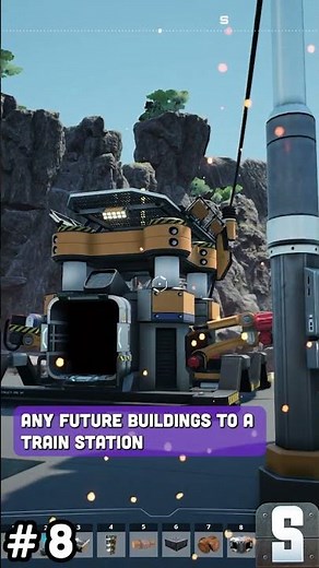 POWER TRAIN RAILS - Satisfactory Tips | Episode 8 #shorts