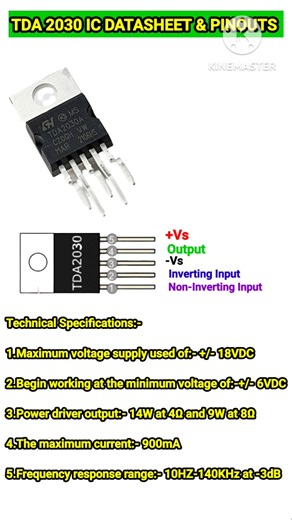 TDA 2030 IC Datasheet & Pinouts #shorts #diy #circuit