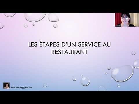 LES ETAPES D'UN SERVICE AU RESTAURANT