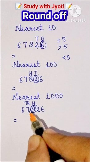 Round off numbers to the nearest 10 100 and 1000 #shorts #maths #studywithjyoti