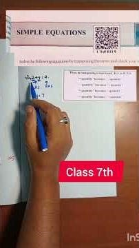 class 7th maths #simple equation #transposing method#dsc #tet