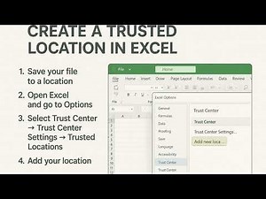 How to Add a Trusted Location in Excel (Enable Macros Easily)