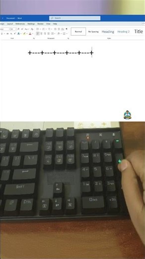 Create a perfect table in MS word only 20 seconds | #msword #typing #keyboard #tricks