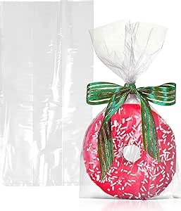 APQ Clear Gusseted Poly Bags, 4 x 2 x 8 Inches. Pack of 100 Waterproof Side Gusseted Plastic Bags with Open Top. 2 Mil Thick Flat Bottom Clear Bag for Packaging Popcorn, Cookies, Bread