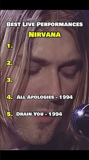 Nirvana Best Live Performances #nirvana #rock #music