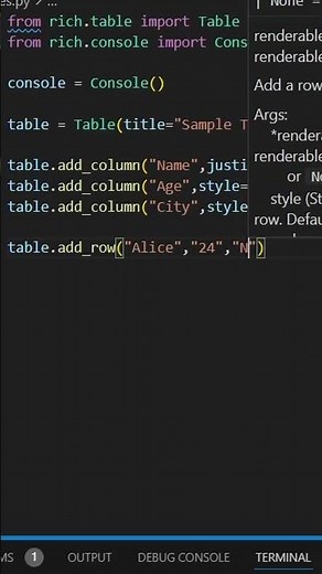 Print Beautiful Tables in Python with Rich! 🖥️✨