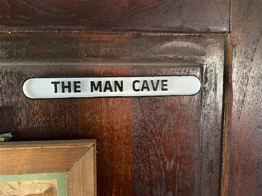 The Man Cave Sign - Funny Wall Decor for Men's Retreat - 3D Printed Industrial Style Plaque - Unique Gift for Him - Garage Art - Etsy
