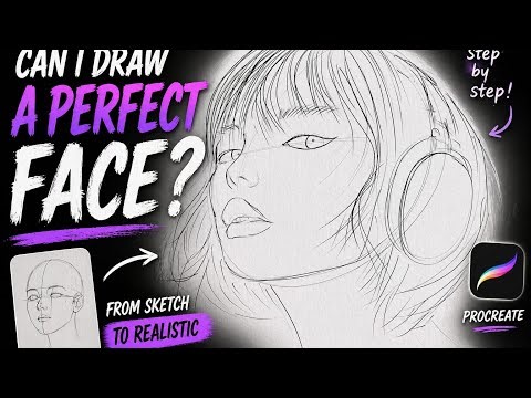 Can I draw a perfect face? 🤔 | Procreate sketch