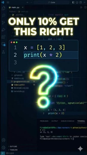 Python List Magic (or Trap?) 🪄 #python #coding #ai #computerscience #coder #shorts