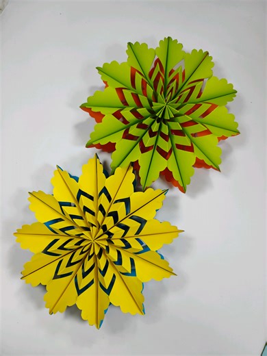 3D paper make flower star making idea, #CreativeIdeas #easycrafts #diy #paperflowers #3DOrigami