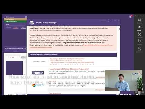 Installing the Elos Accurate Library in exocad via the Library Manager