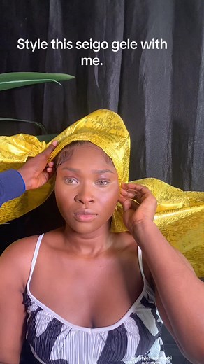 Style this seigo gele with me #geletutorial #geleartist #gele #geleartistinlagos #gelestylesin2024 #fyp #viralvideo