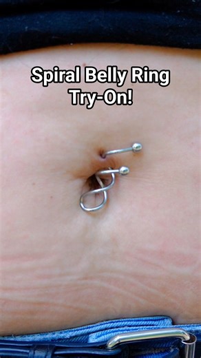 Most Twisty Belly Ring Try-On! #bellyring #piercing #jewelry #tryonhaul #bellybutton