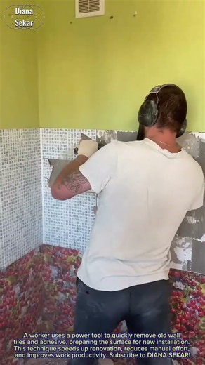 Fast Tile Removal Technique for Efficient Wall Renovation
