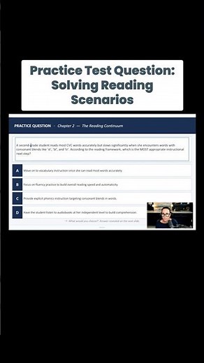 Practice Test Question: Solving Reading Scenarios