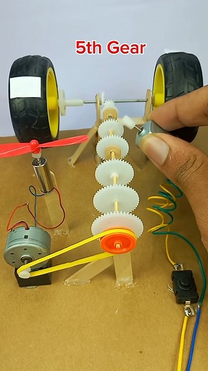 Gear Machanism #dcmotor #automobile #tech #project | The Experiment