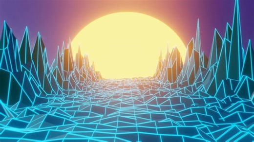 Sunset, Infinity, 80S. Free Stock Video