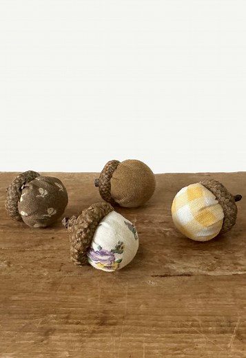 Upcycled Scrap Fabric Acorns: DIY Sewing Project