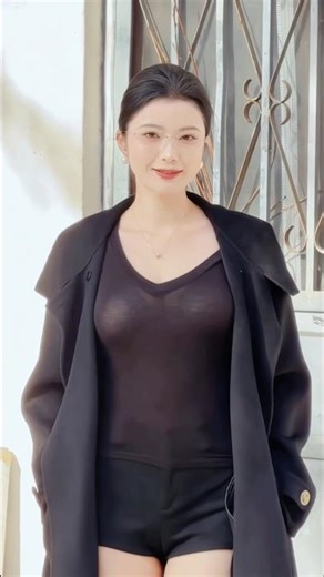 Trendy Street Fashion Girl Walking in Urban Aesthetic Vibes