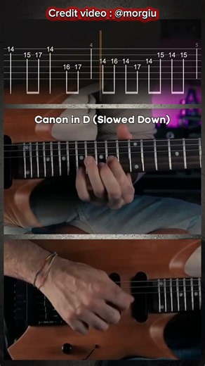 Canon rock in D Cover with tabs! (Slowed Down) #guitarlesson #canonrock