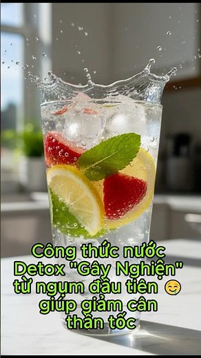 Công thức nước Detox "Gây Nghiện" từ ngụm đầu tiên 🤤 giúp giảm cân thần tốc #detox