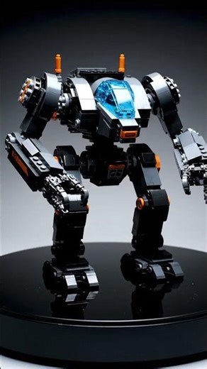 🤖 Building a Pilotable LEGO Mech Vehicle with Articulated Arms | 360° Rotating Display Table 🌟