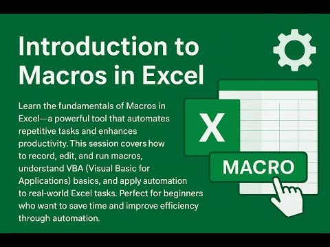 Introduction to Macros in Excel