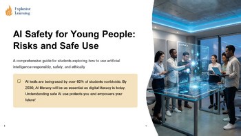 AI Safety for Young People: Risks and Safe Use Lesson Grades 4-12 PPTX Slides