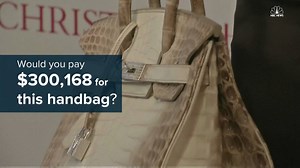 This is the most expensive handbag ever sold at auction with a winning bid of more than $300,000. Read more: http://nbcnews.to/24iZoE7 | NBC News