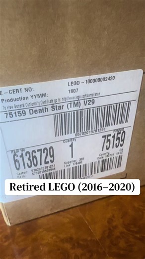 LEGO Star Wars Death Star ⚫ Released in 2016, retired in 2020. Brown box, never opened. Open it or keep it sealed? 👀 #lego #starwars #deathstar #legobuilder #legostarwars