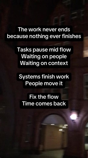 Burnout usually comes from unfinished work, not long hours. When workflows rely on memory and manual handoffs, nothing truly closes. Tasks roll into nights and weekends by default. Systems change the behavior of work. They define ownership. They move information automatically. They close loops without chasing. If your days feel full but progress feels slow, the issue is almost always flow, not effort.@PlaceLab