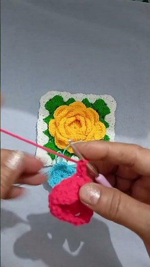 Simplest rose crochet you'll ever see #tutorial #diy