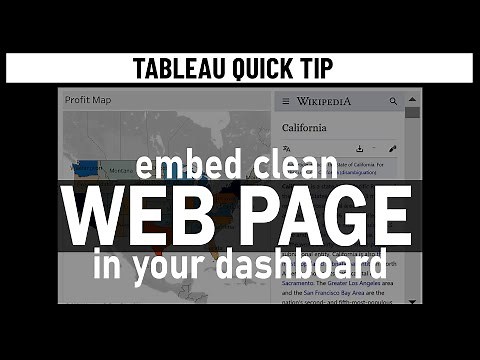 Tableau Quick Tip - Embed clean web pages and pass values to URL action in your dashboard