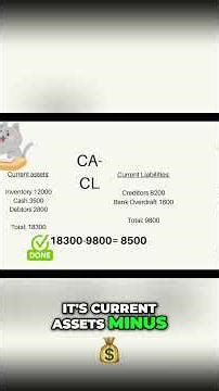 Working Capital Calculation Easy 4 Marks Explained!
