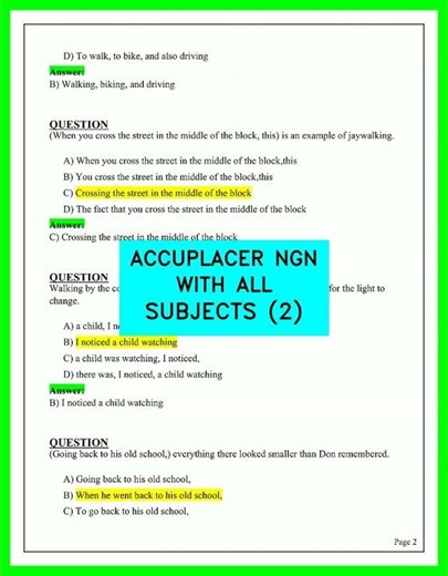 ACCUPLACER NGN WITH ALL SUBJECTS 2 VIDEO 2026 UPDATED COMPLETE PRACTICE TEST FULL EXAM PREP 2026!