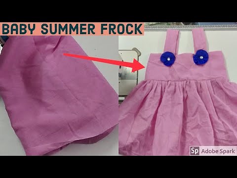 Baby summer frock cutting and stitching