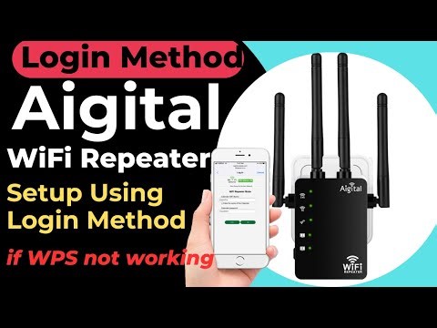 Aigital WiFi Repeater Setup using Login Method if WPS not Working | Aigital Extender Login Method