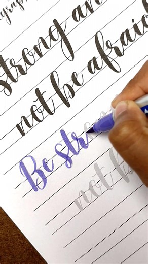 Learn Brush Pen Callugraphy #worksheet #calligraphypractice #beginners