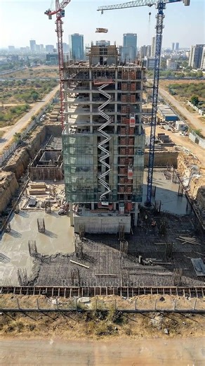 Corporate Office Tower Construction Timelapse | From Empty Land to Skyscraper #shorts #shortvideo