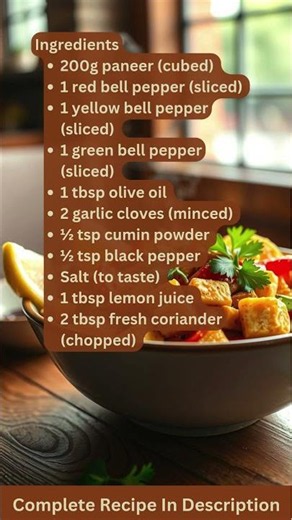 Paneer & Bell Pepper Stir Fry Recipe for Diabetics