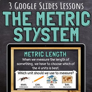 Metric System Measurement Google Slides Lessons & Practice Length Capacity Mass