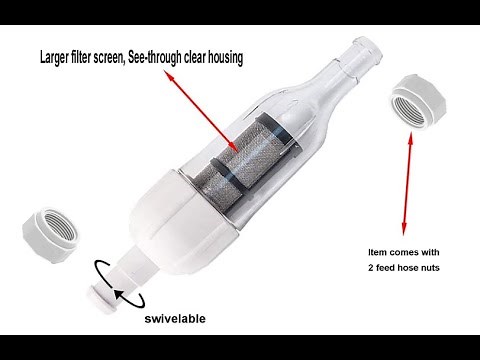 Pool Cleaner In-Line Filter Assembly 48-080 with 2 Feed Hose Nuts D15 Replacement - Overview