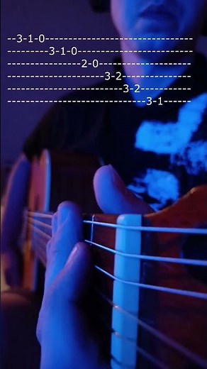 Simple tapping on a classical guitar. Tutorial.TAB.How to play easy tapping