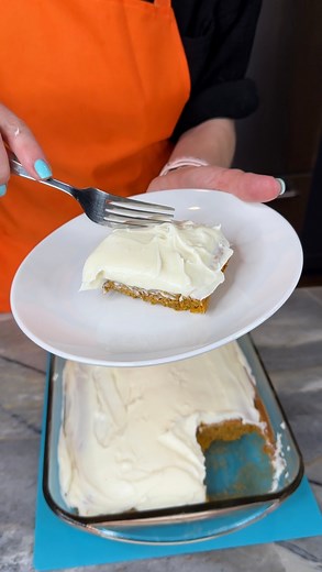 414K views · 2.1K reactions | 3 ingredient fall cake (plus frosting) Elaine uses pumpkin, spice cake mix and eggs to create a delicious pumpkin cake for fall. Then she makes cream cheese frosting | Elaine Carol’s Kitchen | Facebook