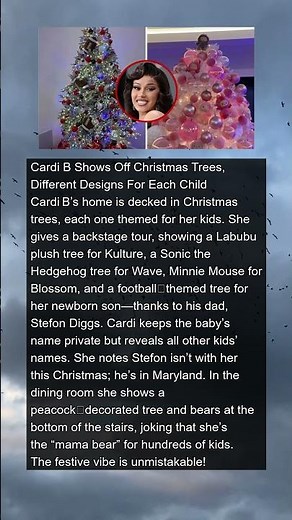 Cardi B I've Got Different Xmas Trees For My 500 Kids!!! | #news #shorts