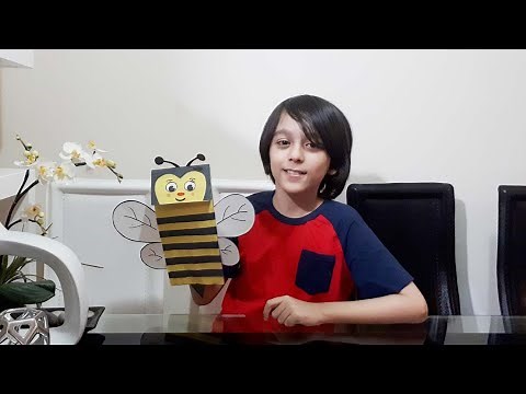 How to make a Bee Puppet /Paper Bag Art /Craft Ideas / DIY