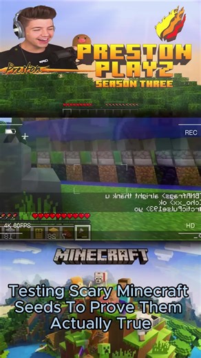 Testing Scary Minecraft Seeds To Prove Them Actual part 2 #prestonplayz #minecraft #funnymoments #fyp