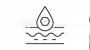 concentrated herbal skin care Icon Animation. black concentrated herbal skin care animated icon on white background