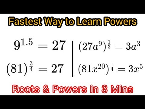 Master Exponents & Roots in 3 Minutes | Easy Math Tricks for Students|Exam Success