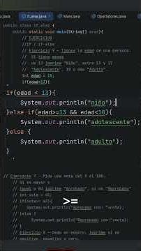 Java Ejercicios #9 | Clasificar Edades
